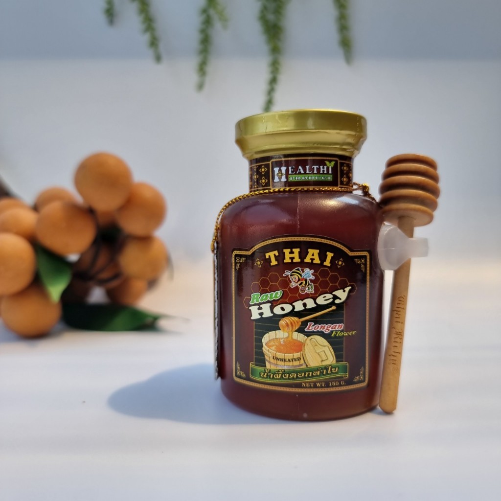 น้ำผึ้งป่า น้ำผึ้งลำไย RAW HONEY ขนาด150 กรัม  น้ำผึ้ง THAI HONEY