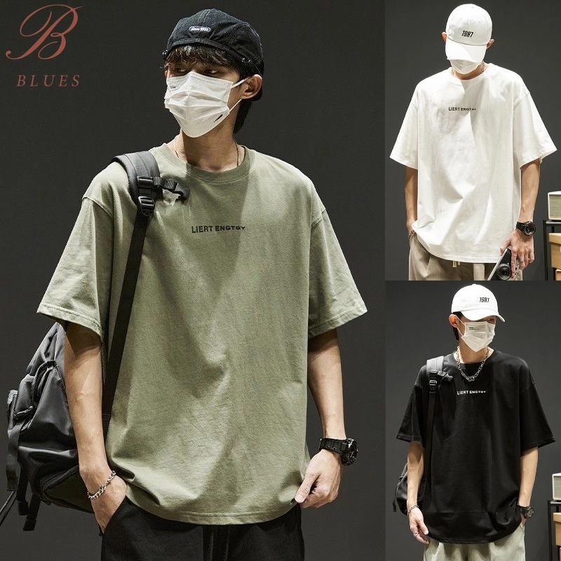 B BLUES รุ่นโคตรนุ่ม (สีใหม่) นุ่มตั้งแต่กำเนิด ยืดแต่ไม่ย้วย ยับยากไม่ต้องรีด  เสื้อยืดคอกลม ผ้า cotton แท้ 100%