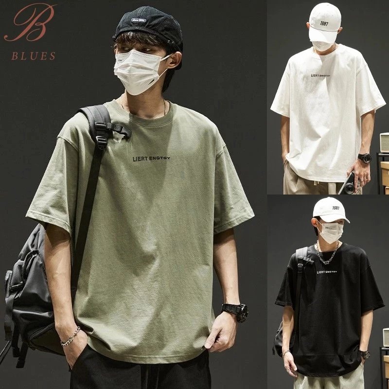 B BLUES รุ่นโคตรนุ่ม (สีใหม่) นุ่มตั้งแต่กำเนิด ยืดแต่ไม่ย้วย ยับยากไม่ต้องรีด เสื้อยืดคอกลม ผ้า cotton แท้ 100%