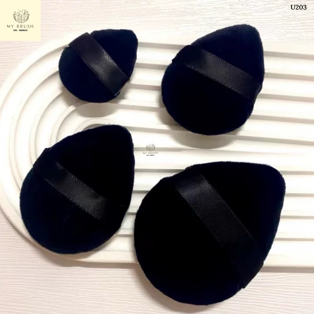 (ส่งด่วน) Makeupbrush พัฟแต่งหน้า พัฟขนนุ่ม พัฟลงแป้งผสมรองพื้น 4 ขนาด U203