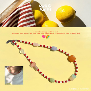 Candy Pop Energy Necklace สร้อยคอหินพลังงานแฮนด์เมด