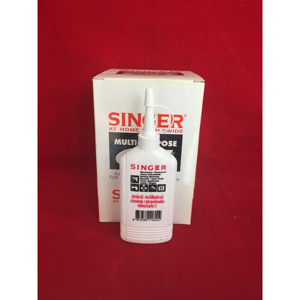 น้ำมันซิงเกอร์ Singer 80cc.ของแท้ 1 โหล(12ขวด)น้ำมันหยอดจักร น้ำมันเอนกประสงค์