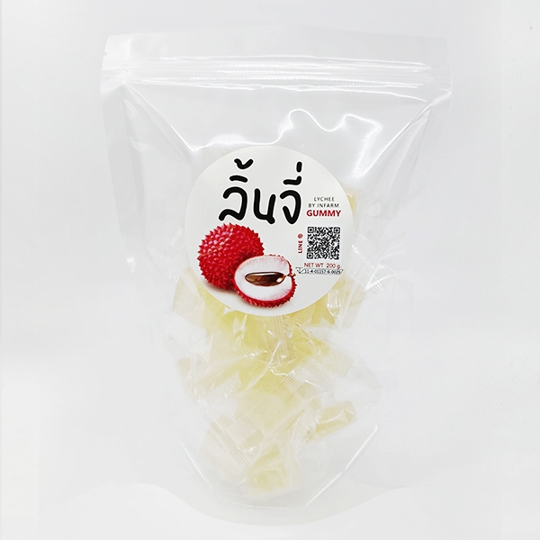 [GL1,000] เยลลี่กัมมี่ลิ้นจี่ ขนาด 1,000 กรัม ทำจากเนื้อลิ้นจี่แท้