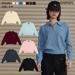 Bemingtop1073(S-M)-BMG Zip Up Sweater - สเวตเตอร์ไหมพรมแขนยาวคอปกซิปหน้า