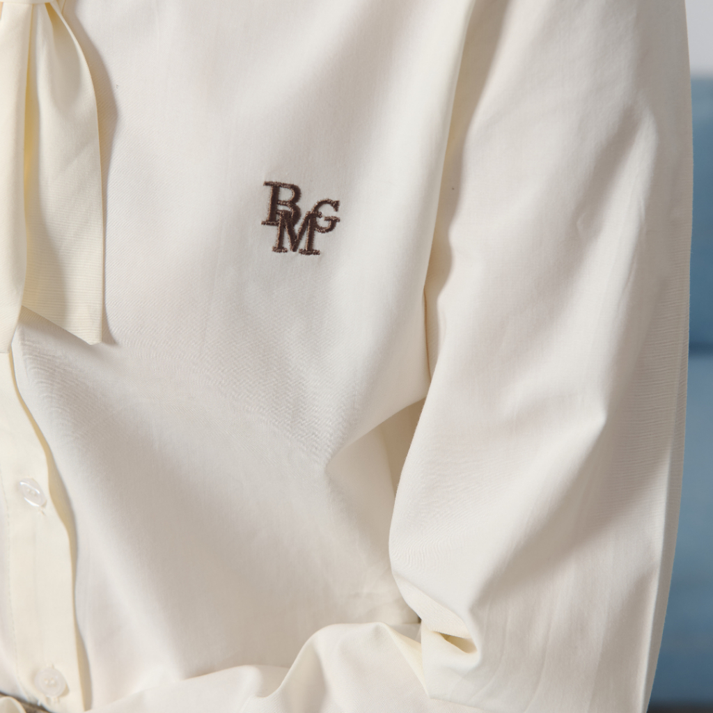 Bemingtop1054(S-2XL)-BMG Lace Collar Shirt เสื้อเชิ้ตสไตล์น่ารัก ดีเทลปกบัวลายฉลุขอบลูกไม้ให้ลุคหวาน - รูปที่ 3