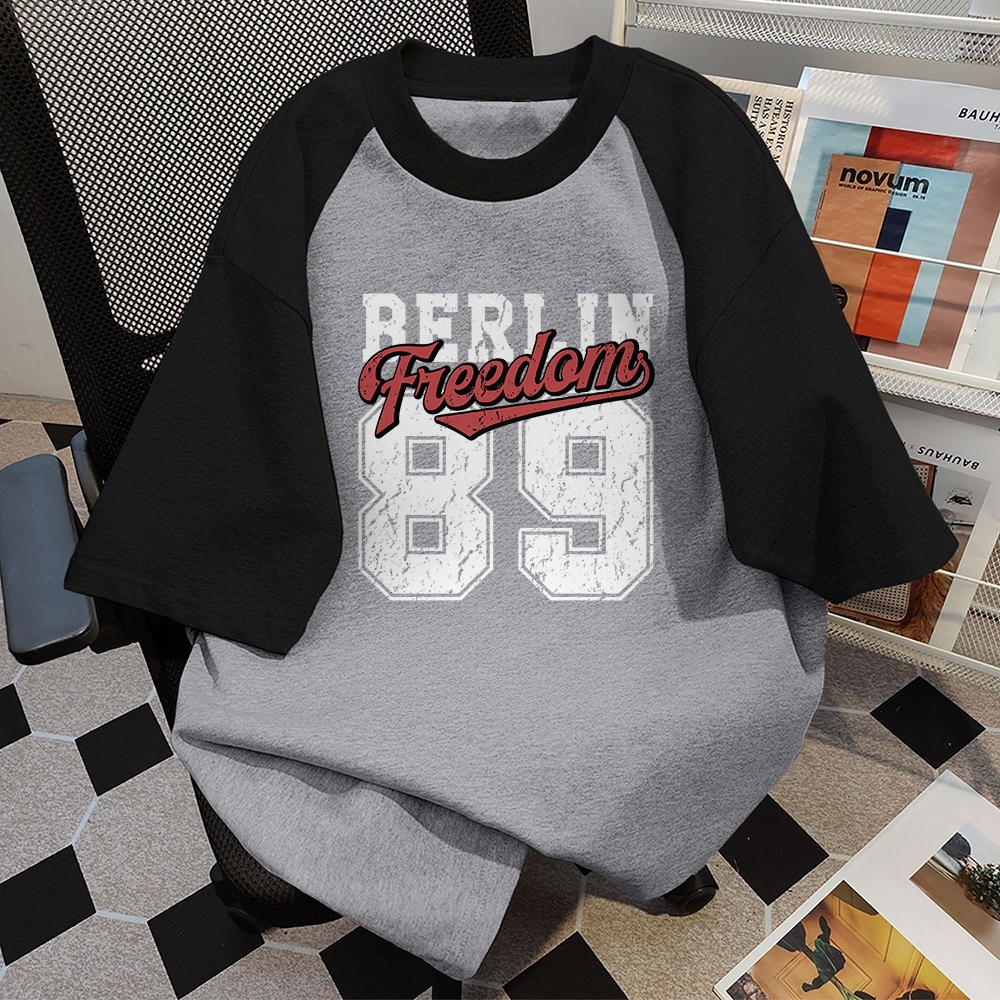 จัดส่งภายในประเทศไทยเสื้อยืดแขนสั้นคุณภาพพรีเมียม เนื้อผ้าเกรด A (จัดส่งด่วน 24 ชม.) ดีไซน์ Unisex ลายพิมพ์ไม่ตก