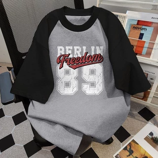 จัดส่งภายในประเทศไทยเสื้อยืดแขนสั้นคุณภาพพรีเมียม เนื้อผ้าเกรด A (จัดส่งด่วน 24 ชม.) ดีไซน์ Unisex ลายพิมพ์ไม่ตก