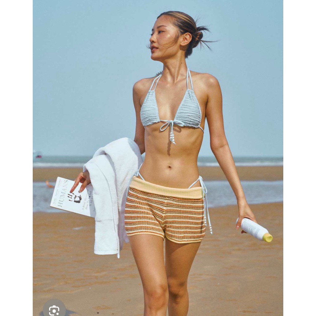 🍒🥥Gigi Beach Babe สีขาวใส่แค่ครั้งเดียว ขออนุญาตยืมรูปนางแบบนะคะ🍒🥥