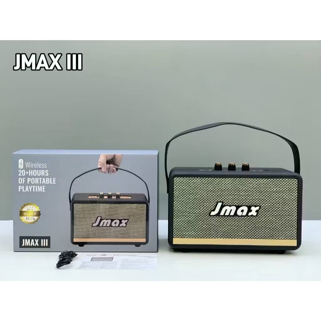 jmfmall ลำโพงบลูทูธ พร้อมรูเสียบไมโครโฟน ลำโพงJMAX  ร้องคาราโอเกะได้ 24w ปรับเบสได้ พร้อมสายหิ้วแบบห