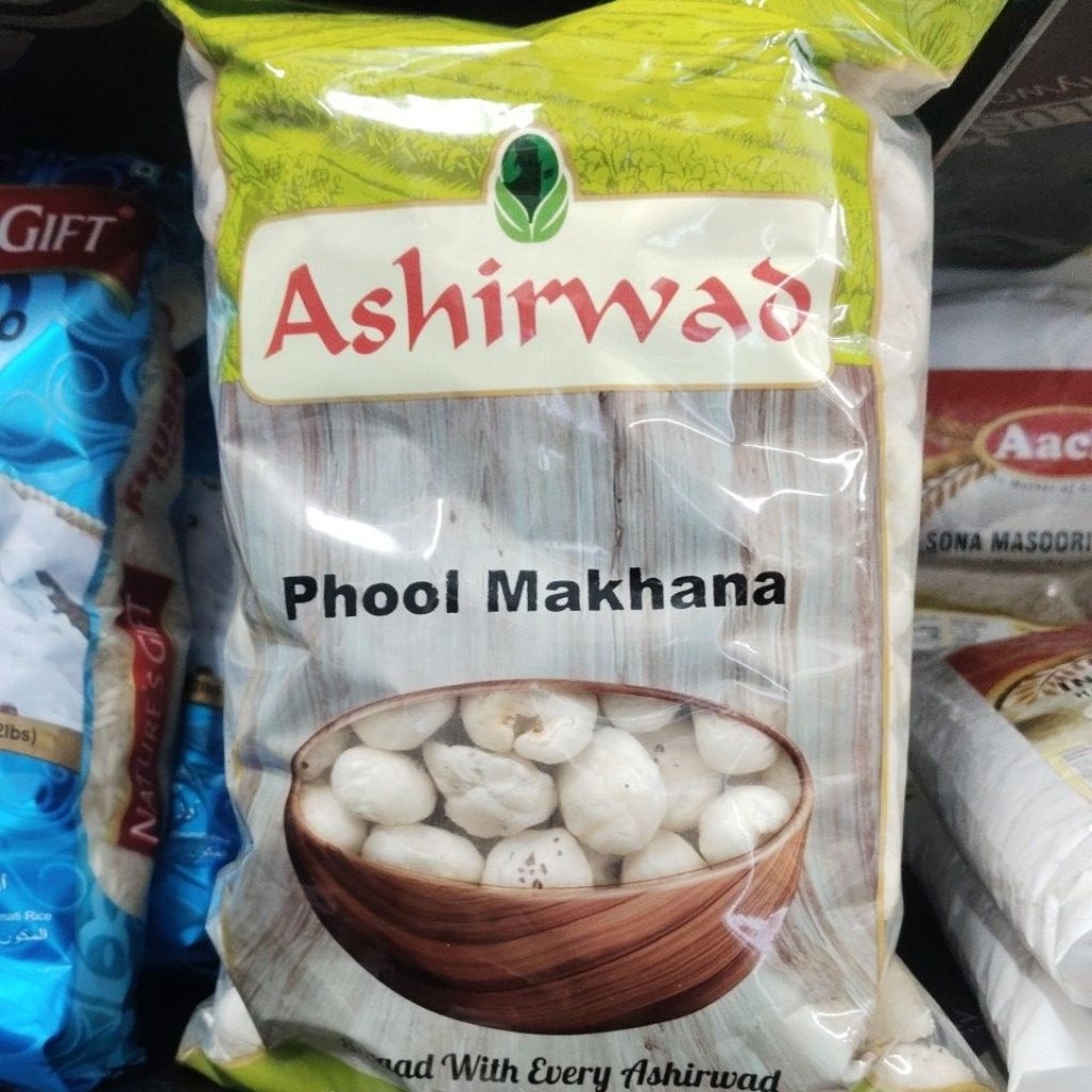 Ashirwad Phool Makhana (fox nuts or popped lotus seeds). 100g.