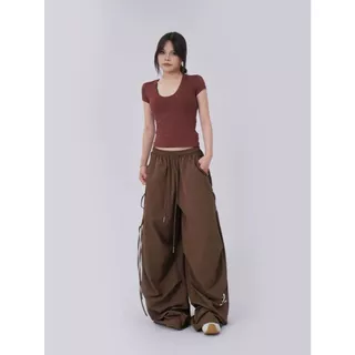 [Deformable dance wide-leg pants]กางเกงขากว้างสไตล์แจ๊สแดนซ์สำหรับผู้หญิงสไตล์ย้อนยุคสไตล์อเมริกัน