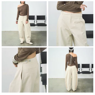 AMUSE BKK - Ruby Pants กางเกงทรงบอลลูนรุ่นใหม่ ดีไซน์ปรับเอวและปลายขาได้2ระดับ ทรงสวย