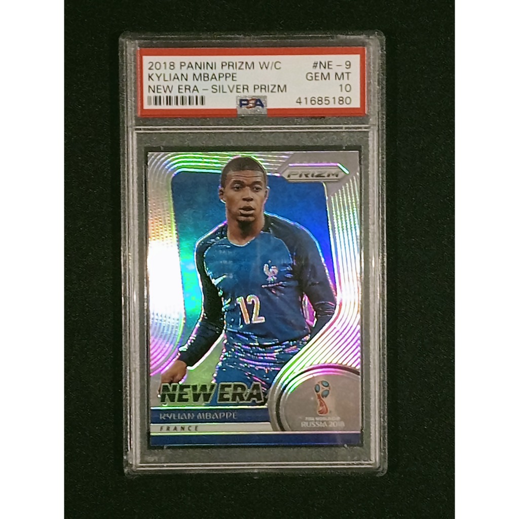 Kylian Mbappe 2018 Panini Prizm World Cup New Era SIlver Prizm Rookie Card PSA 10