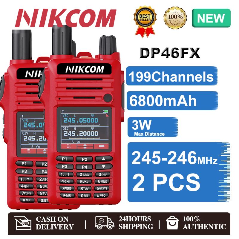 วิทยุสื่อสาร รุ่น DP46FX 245-246MHz ใช้งานได้ตามกฎหมาย เสียงชัดเจน ทนทาน กันกระแทก 6800mAh 199 ช่อง