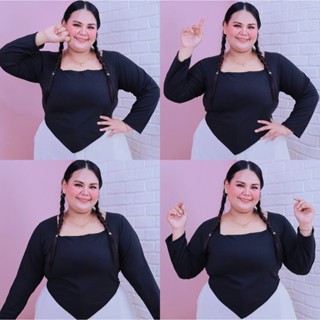 [ ส่งฟรี 🔥 ] เสื้อครอปไซส์ใหญ่ เสื้อครอป คนอ้วน โกงหุ่น เสื้…