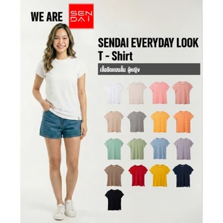 SENDAI เสื้อยืดคอกลมผู้หญิง เหมาะกับอากาศร้อนบ้านเรา Everyday look ได้ทุกวัน