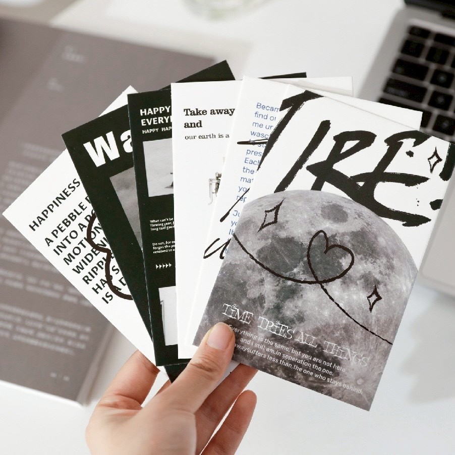 ส่งจากไทย โปสการ์ด Black & White ขาว ดำลอฟท์ โปสการ์ด รูปที่ 7