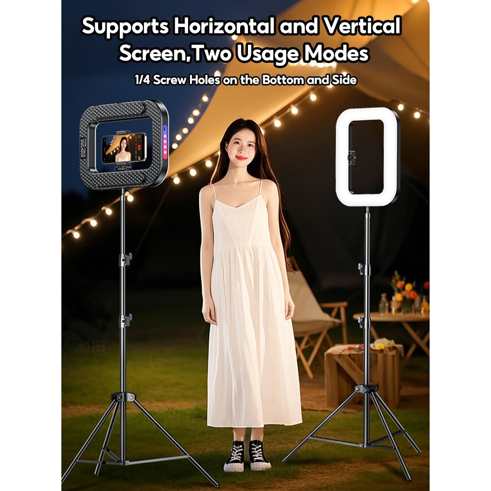 YM200 YM300 Ring Light Video Ring รุ่นใหม่ ด้ามจับมือถือ พร้อมไฟ Led ในตัว สำหรับถ่ายภาพ วิดีโอ Vlog