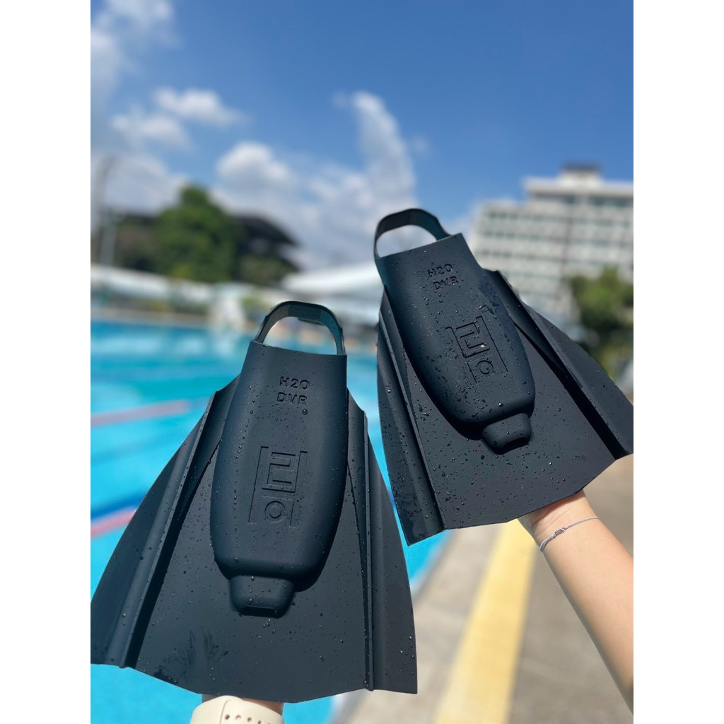 New! H2o DVR BLACK Double Velocity Reinforced  soft silicone fins.