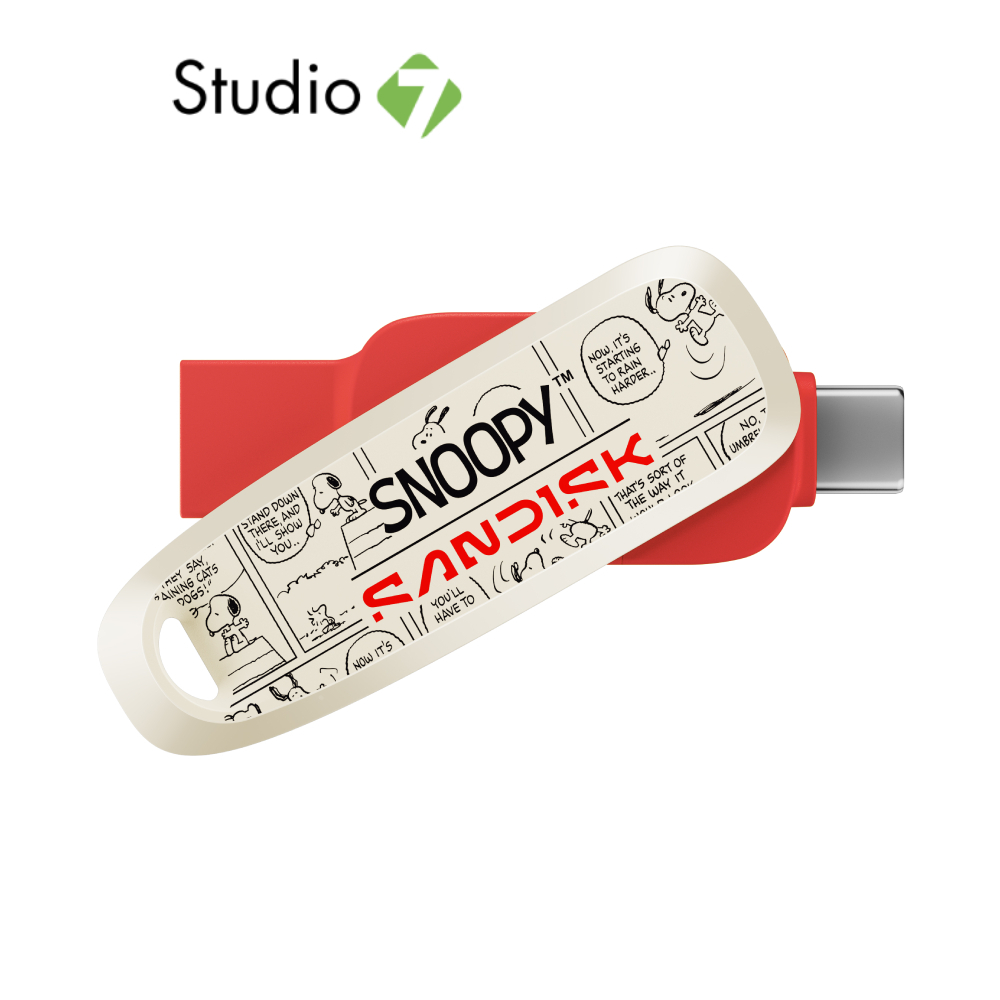 SanDisk X Snoopy แฟลชไดร์ฟ Phone Drive 128GB USB 3.2 Gen 1 (Red) by Studio7