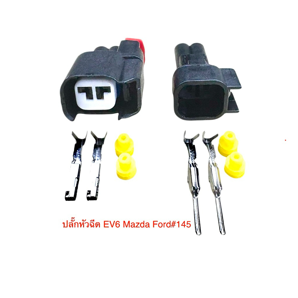 ปลั๊กหัวฉีด 2พิน Bosch EV6 Mazda Ford พร้อมพินและจุกยาง#145