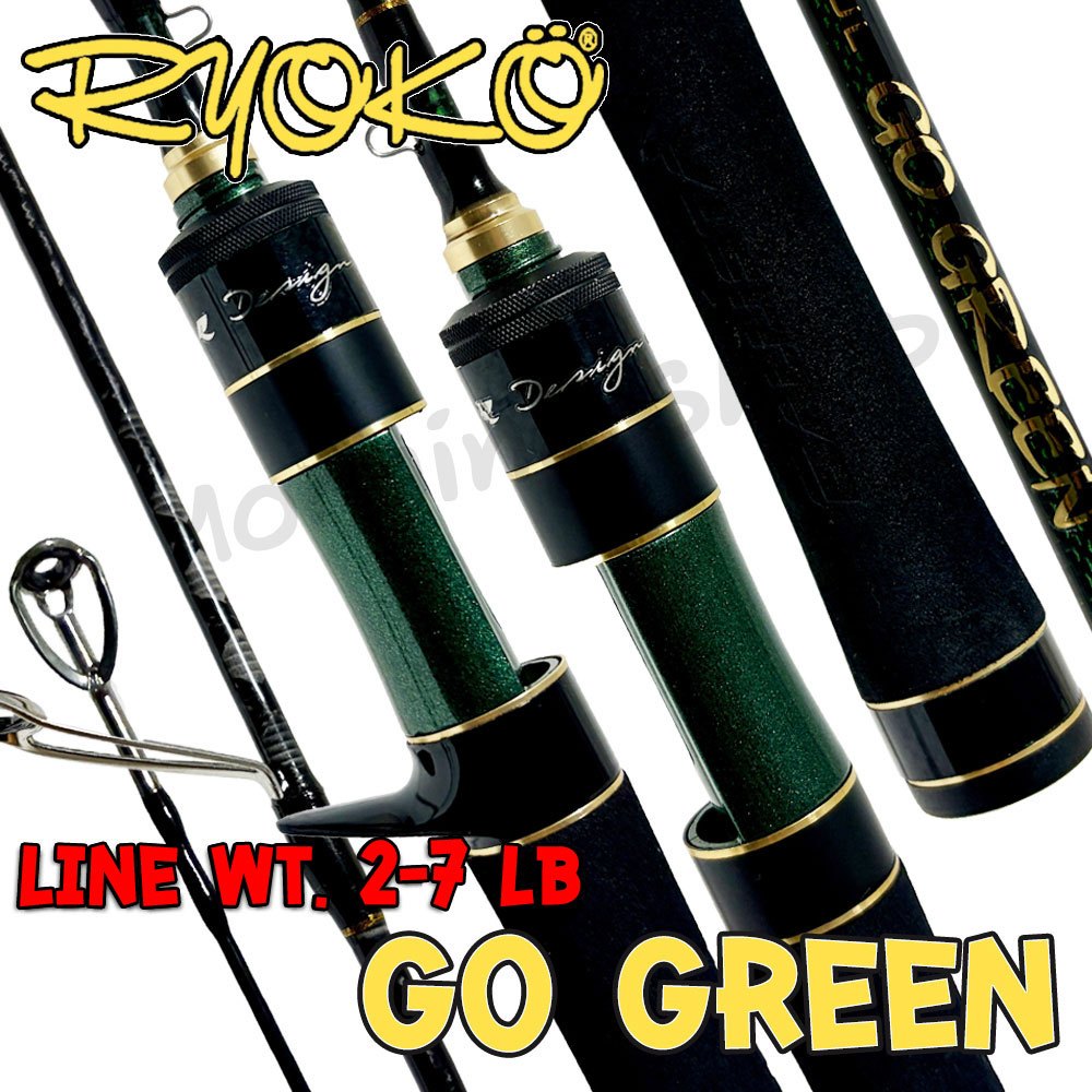 คันตีเหยื่อปลอม UL RYOKO BALLISTA Go Green โก กรีน ปลายโซลิด ยาว 5.6 ฟุต Line wt. 2-7 lb