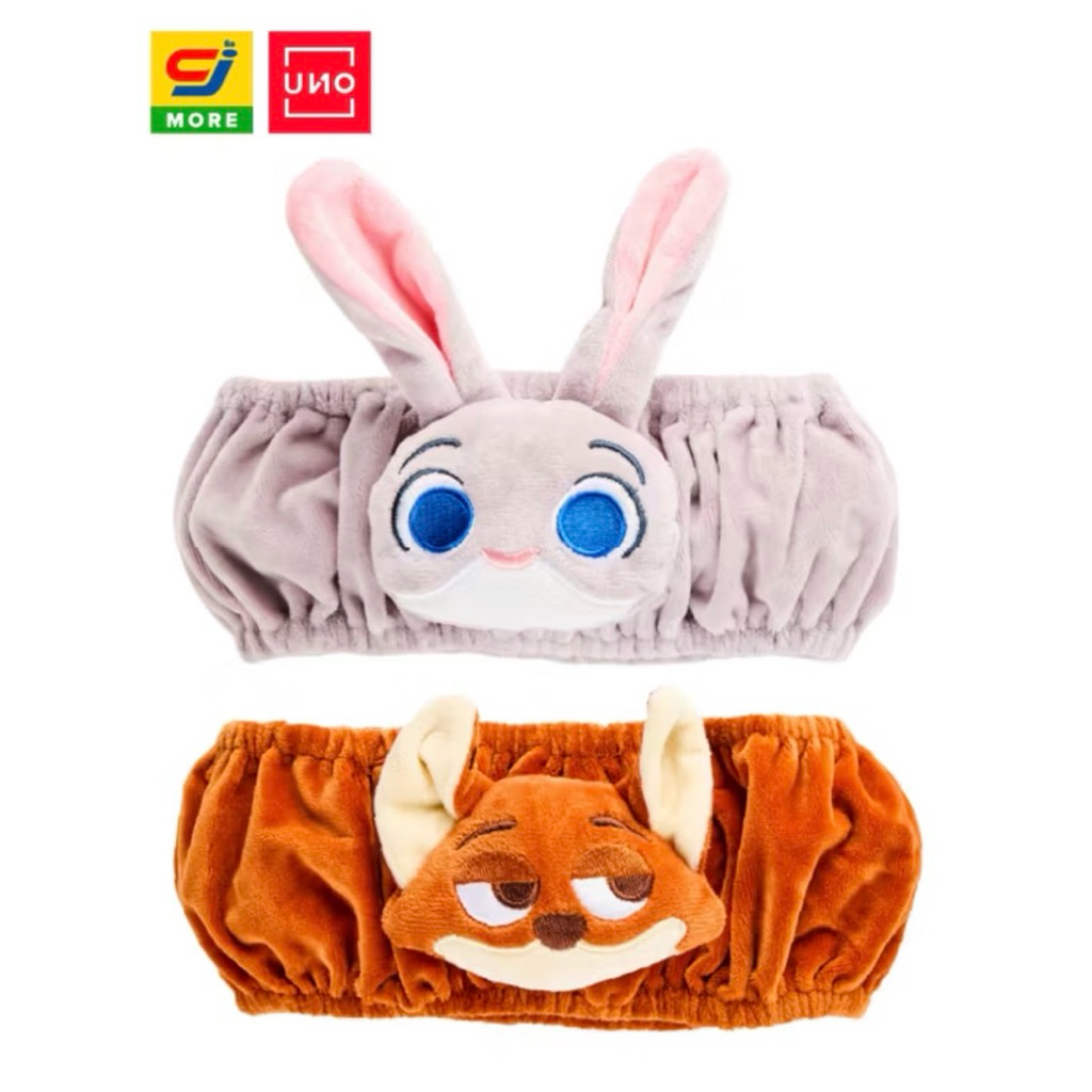 [ ได้ 2 ชิ้น 🦊🐰 ] พร้อมส่ง ผ้าคาดผม Zootopia UNO หิ้วเองจาก Cj more ลิขสิทธิ์แท้ 100%
