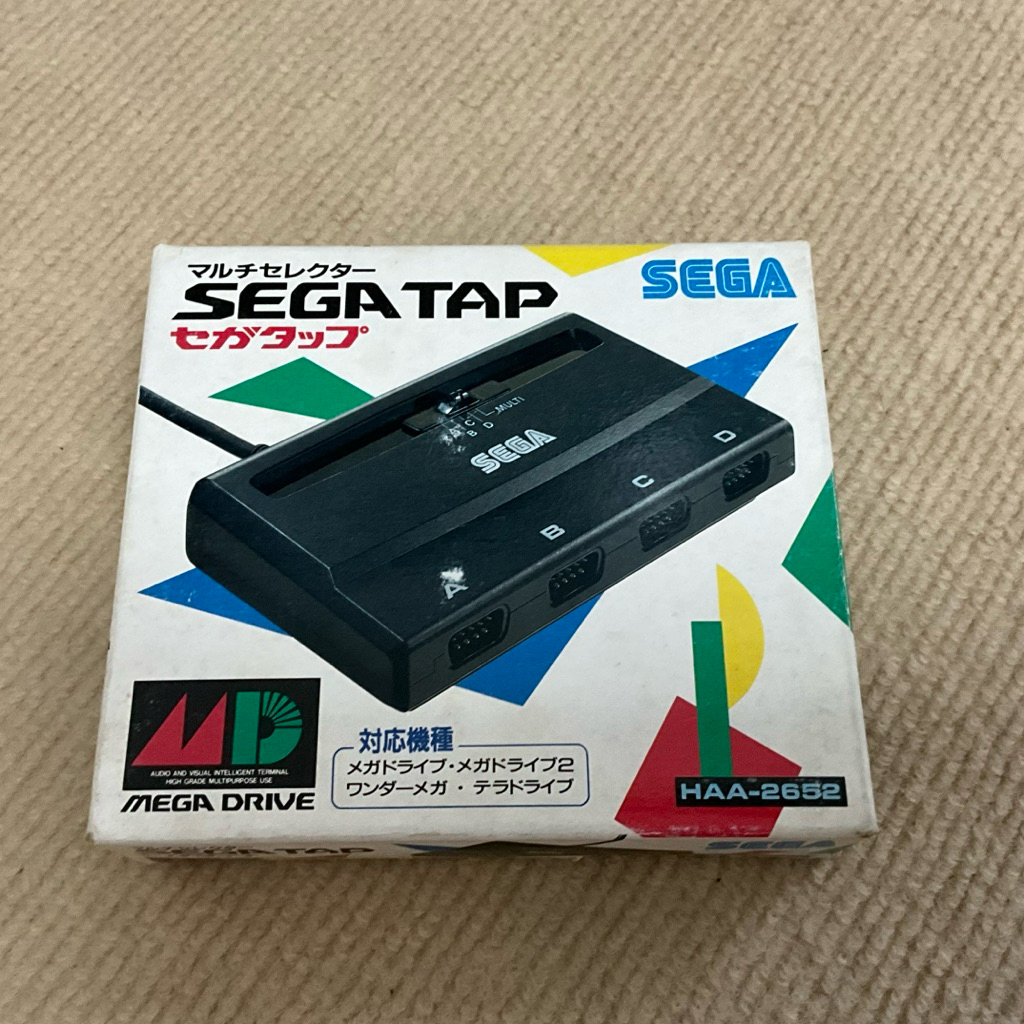 SEGA TAP Multitap 4-Player Adapter for Mega Drive / Mega Drive 2 – HAA-2652 (Original, Boxed)