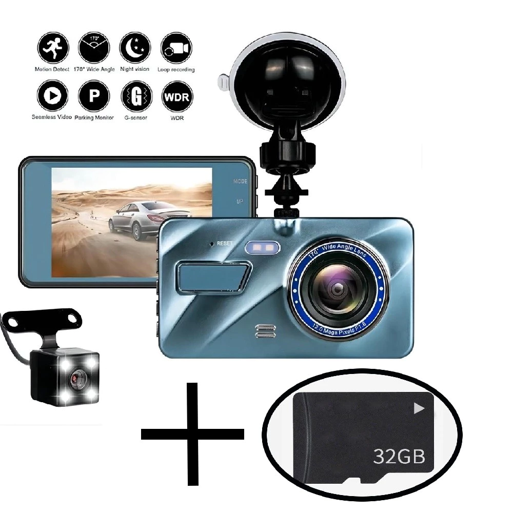 MOVATEK กล้องติดรถยนต์ WiFi Dash CAM 1080p ดูผ่าน App มุมกว้าง 160องศา กล้องันทึกวิดีโอ DVR dashcam