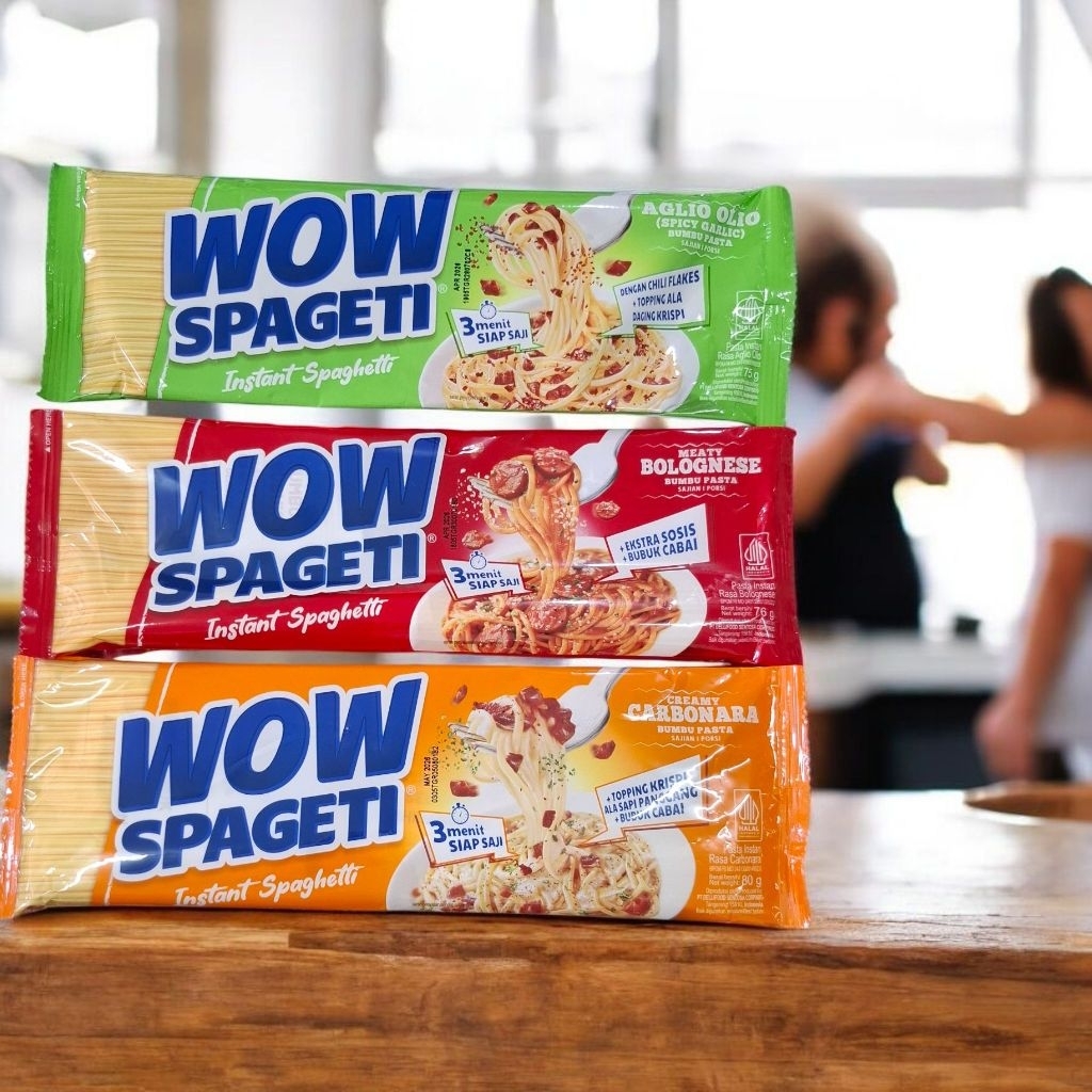 WOW spaghetti สปาเก็ตตี้สำเร็จรูป ทำเองง่ายๆ มี3รสให้เลือกExp05/2026