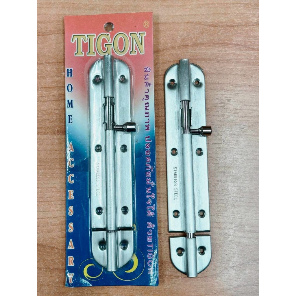 TIGON กลอนสแตนเลส ขนาด 4" (แพ็คคู่)