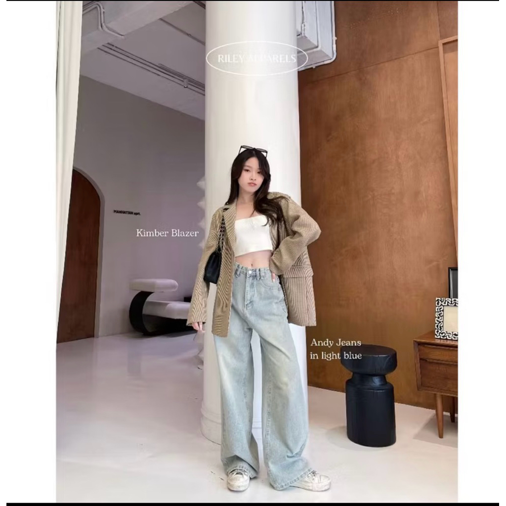 used กางเกง รุ่น Andy jeans สี light blue sz.S