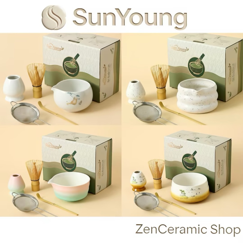 🍵 Japan matcha chawan set bowl ถ้วยชงมัทฉะ ชุดชงมัทฉะ ของขวัญสุดพิเศษสำหรับชามัทฉะ