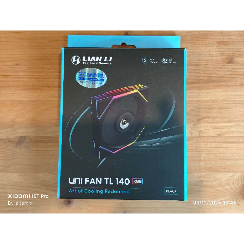 CASE FAN (พัดลมเคส) LIAN-LI UNI TL 140MM (BLACK) (14TL1B) มือสอง ประกันศูนย์ไทย ครบกล่อง ใช้งานปกติ
