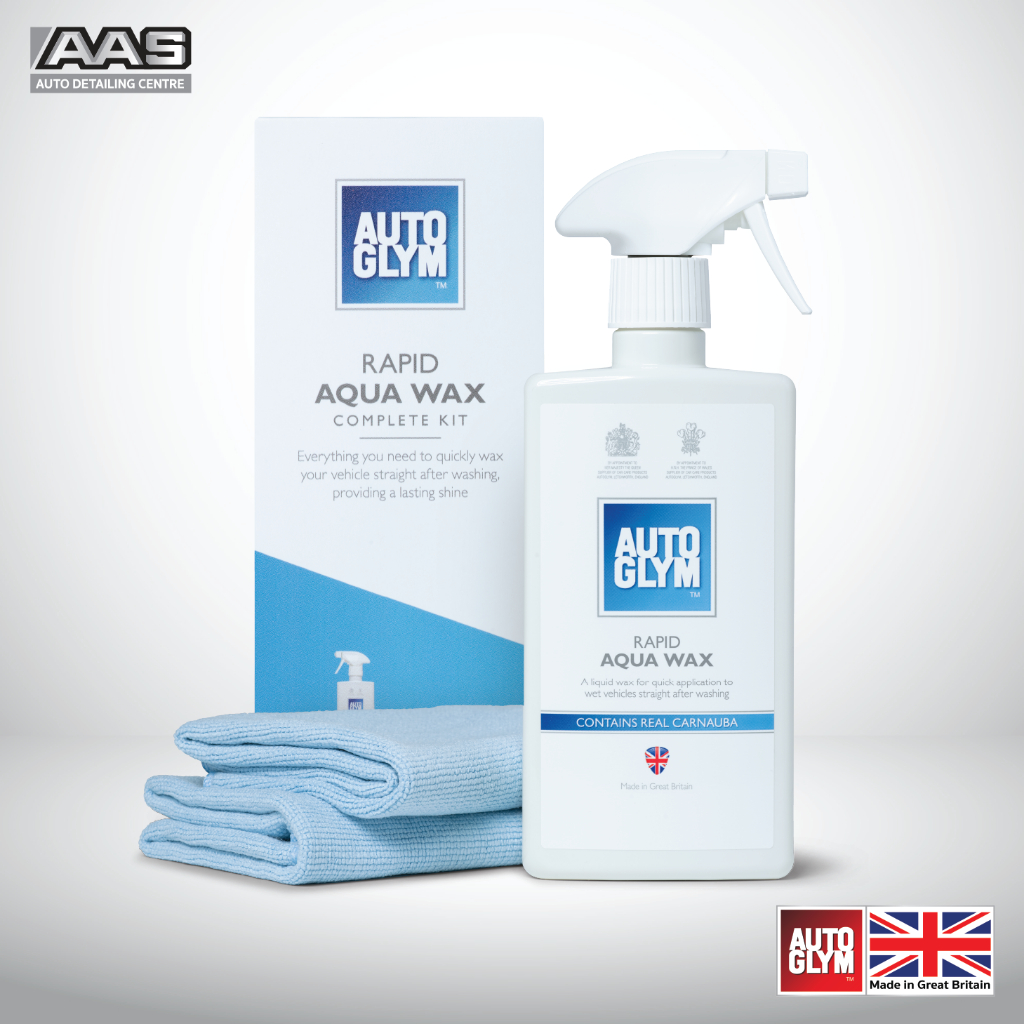 Autoglym Rapid Aqua Wax Complete Kit สเปรย์แว็กซ์เคลือบเงาแบบเร่งด่วน ขนาด 500 ml.