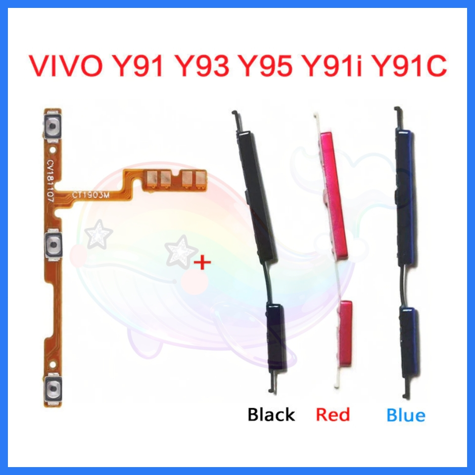 สําหรับ ViVO Y91 Y91i Y93 Y95 Y91C ปริมาณด้านข้างปุ่ม Flex Cable Keys ปุ่มปิดระดับเสียงปุ่มขึ้นและลงด้านข้างเปลี่ยนส่วน
