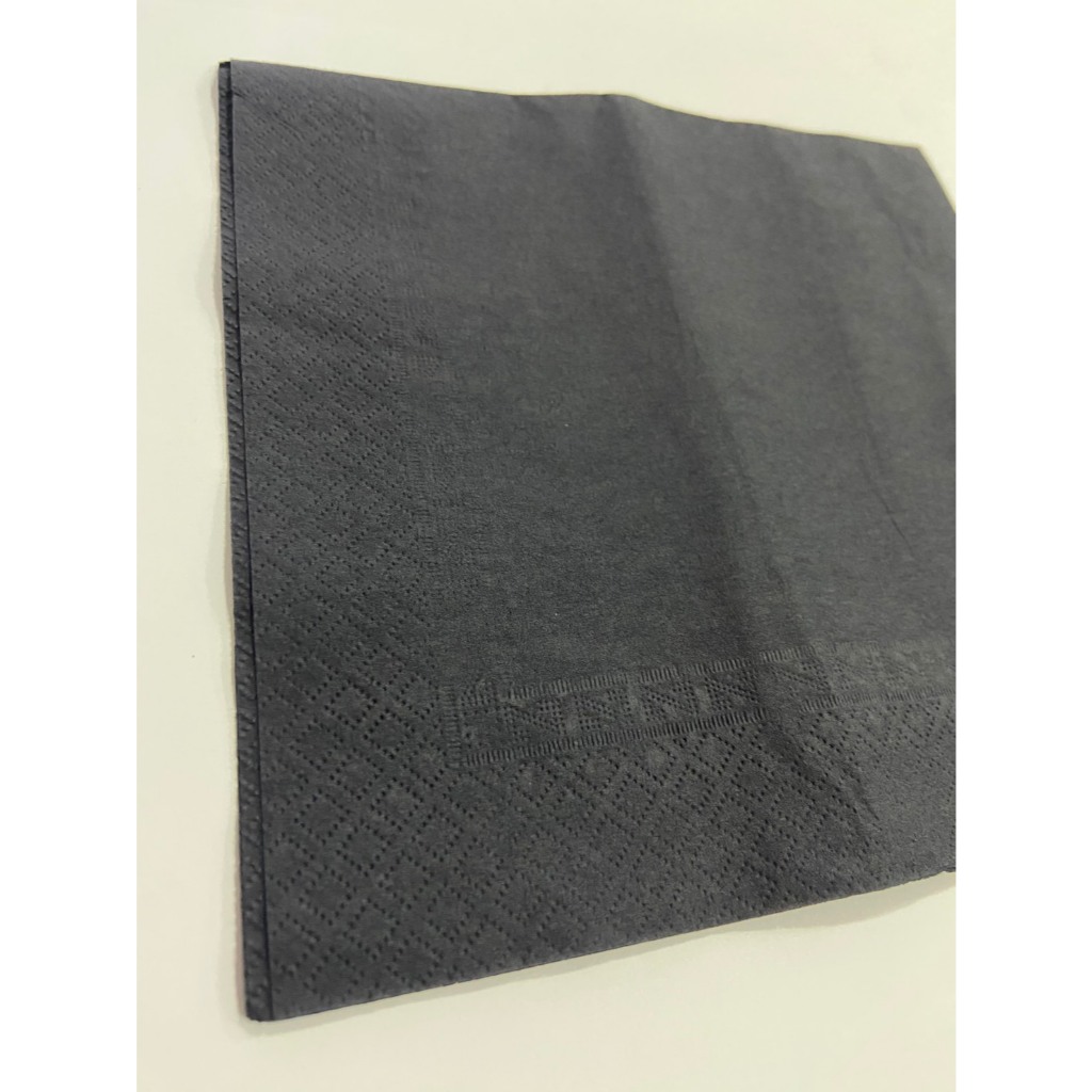 กระดาษ Napkin ขนาด 33x33cm. (สีดำ) หนา 2ชั้น จำนวน 300แผ่น/แพ็ค - รูปที่ 5