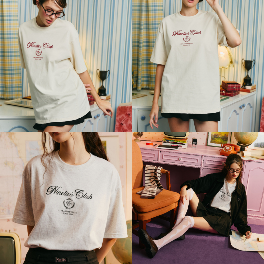 Nineties Design : Class Of Nineties Oversize เสื้อโอเวอร์ไซส์ผ้าคอตตอน รุ่น Emily