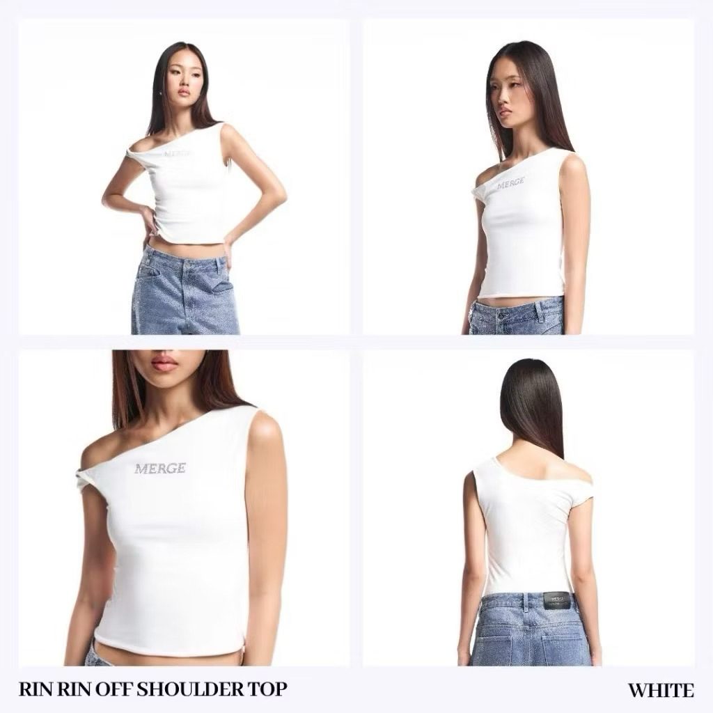 merge มือ1ขายเสื้อปาดไหล่ merge สีขาว ไซร์L
