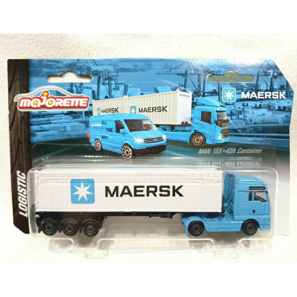 โมเดลรถ Majorette Logistic MAERSK TRANSPORTER ลิขสิทธิ์แท้ ในแพ็ค