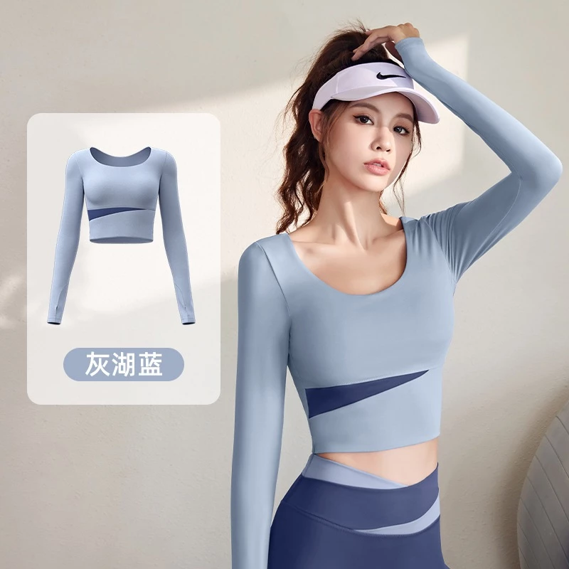 mvp sport เสื้อยืดกีฬาผู้หญิง แขนยาว เสื้อโยคะ thumbnail 4