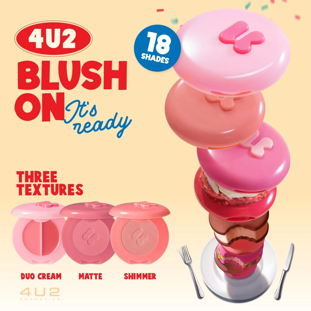 4U2 Blush On Bubbly บลัชออน สีสวย กันน้ำ ติดทน หลายสี thumbnail 4