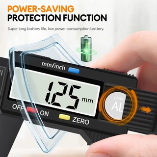TASKTOOL เวอร์เนียร์ ดิจิตอล 1.7 นิ้ว ความแม่นยำสูง 0-150mm ตัวเครื่องโลหะ Digital Vernier caliper มีแบตเตอรี่ให้มาด้วย