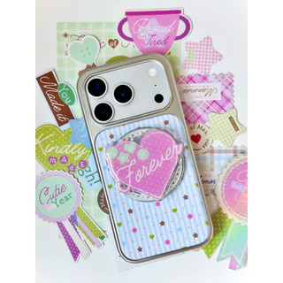 *มีแม่เหล็ก* Silver Edge Phone Case (เคสโทรศัพท์แม่เหล็กผิวด้าน ขอบเงิน) IP11-17PM : MOM Col. - SM,PLS!