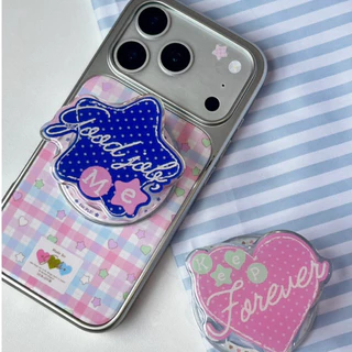 *มีแม่เหล็ก* Silver Edge Phone Case (เคสโทรศัพท์แม่เหล็กผิวด้าน ขอบเงิน) IP11-17PM : MOM Col. - SM,PLS!