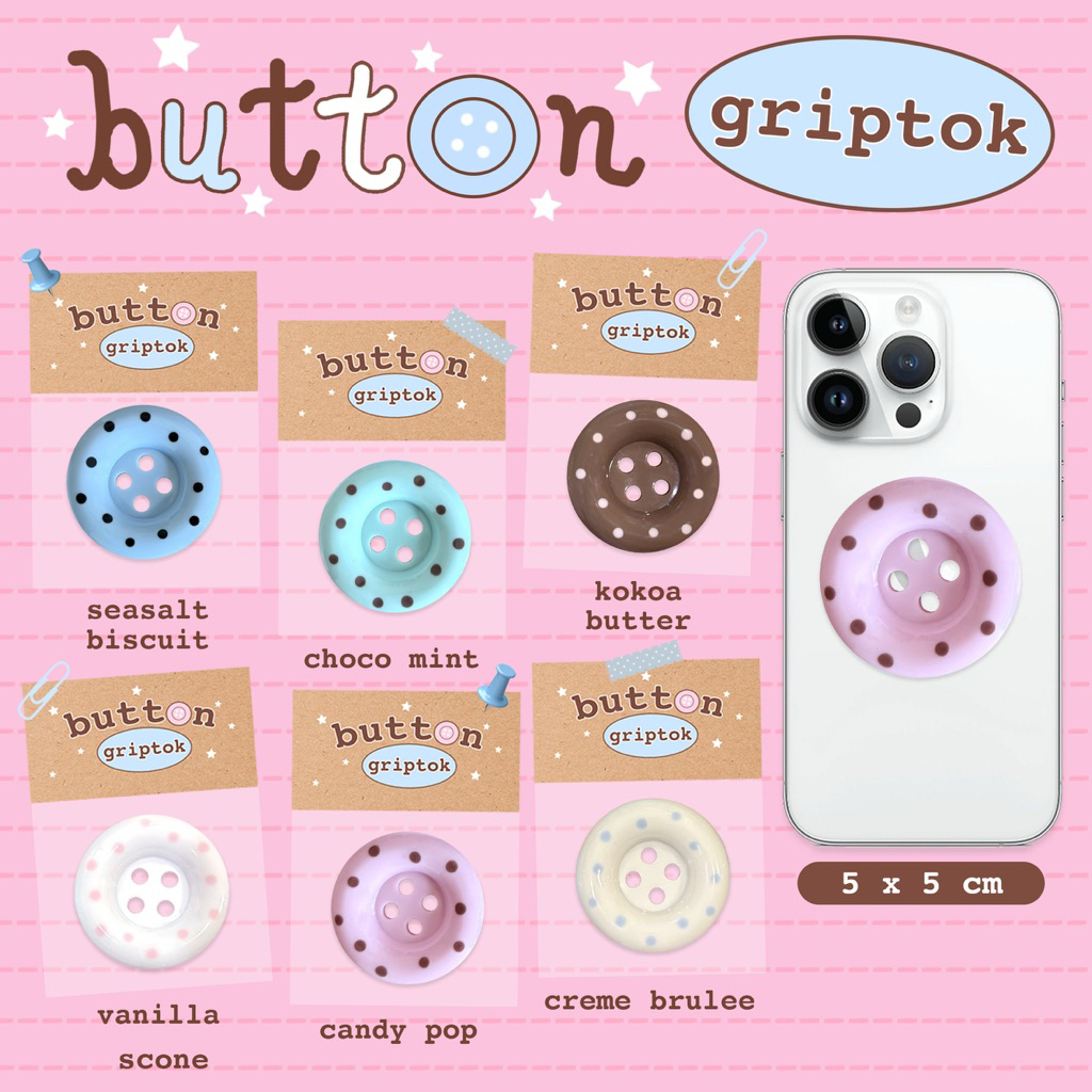 ☆button meals griptok☆ที่ติดโทรศัพท์