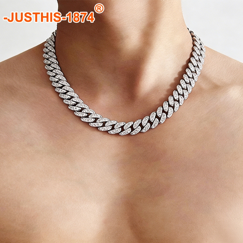 สร้อยคอคิวบา สร้อยคอโซ่ทองคํา สไตล์ฮิปฮอป เพชร ทอง/เงิน 40cm-50cm-60cm