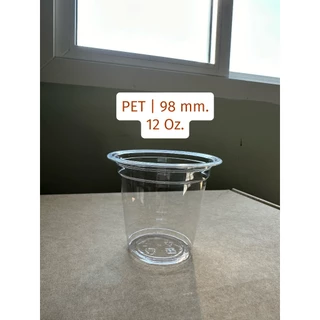 [50ใบ]แก้วใส PET แบบหนา ขนาดปาก 98มม.