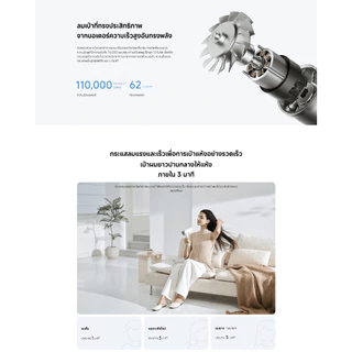 Xiaomi High Speed Ionic Hair Dryer ไดร์เป่าผมไฟฟ้า ไดร์เป่าผมไอออน แบบพกพา｜แห้งเร็วภายในสามนาที｜กำลังไฟ 1,600W