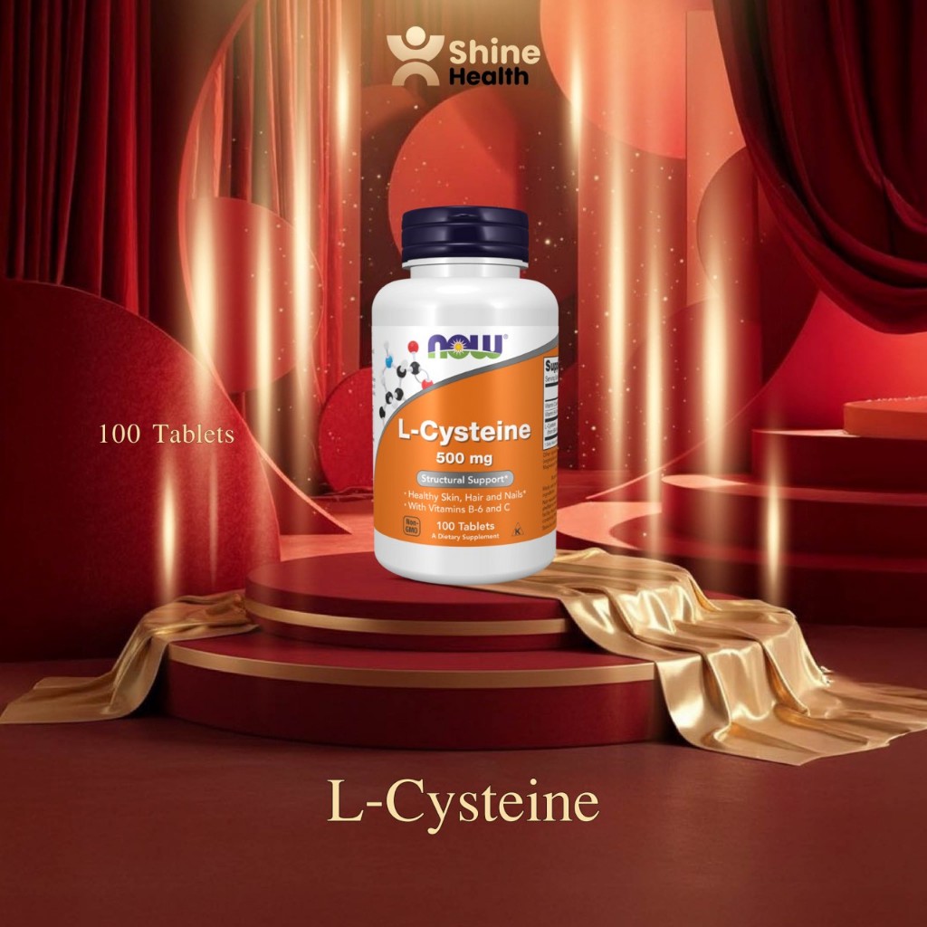 Now Foods L - Cysteine 500 mg Plus Vitamin C/B6 l แอล ซิสเทอีน ผสมวิตามินซีและบี,100 Tablets